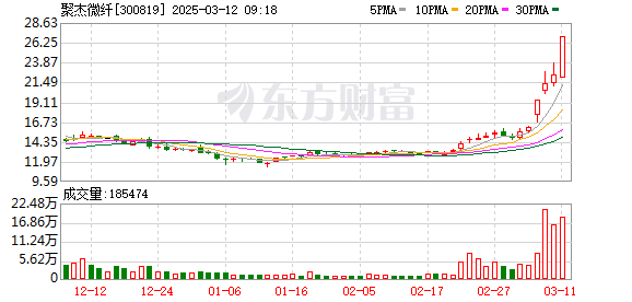 聚杰微纤股价飙升81.65%，公司澄清无机器人业务，拓展车用及电子产品面料新增长点