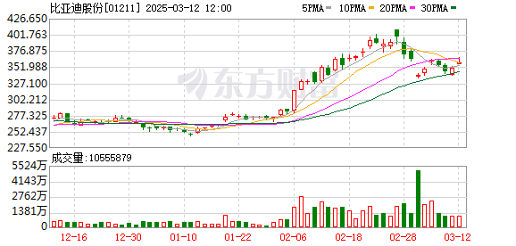 比亚迪H股配售完成，成功融资433.83亿港元，创全球汽车行业记录