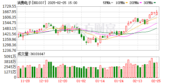 2月25日股市大幅下探，2025世界移动通信大会即将举办，消费电子行业迎来新机遇